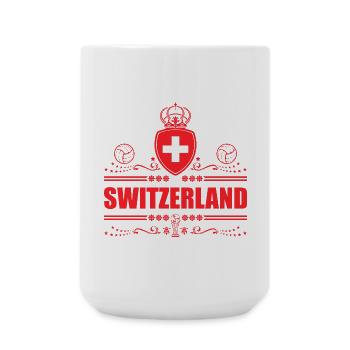 Schweiz - Große Tasse 440 ml - Weiß - Vorne