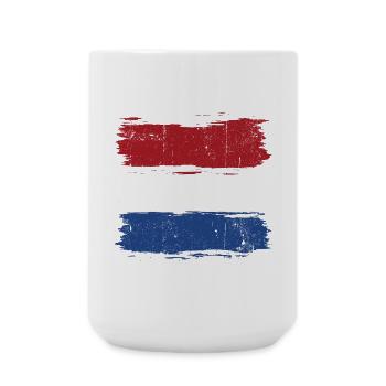 Brushstroke Dutch Flag - Large Mug 440 ml - white - Front