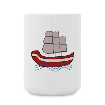 Segelboot Norddeutschland Seemann Matrose Kapitän - Große Tasse 440 ml - Weiß - Vorne