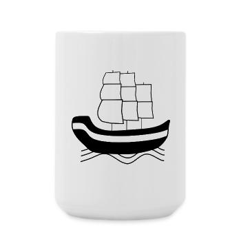Segelboot Norddeutschland Seemann Matrose Kapitän - Große Tasse 440 ml - Weiß - Vorne