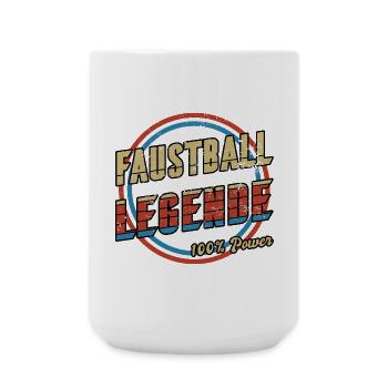Faustball Legende - Große Tasse 440 ml - Weiß - Vorne
