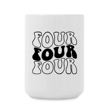 Four 4th Birthday Kids Boys Girls 4 Years Old - Large Mug 440 ml - white - Front