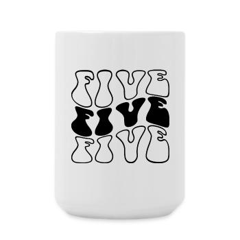 Five 5th Birthday Kids Boys Girls 5 Years Old - Large Mug 440 ml - white - Front