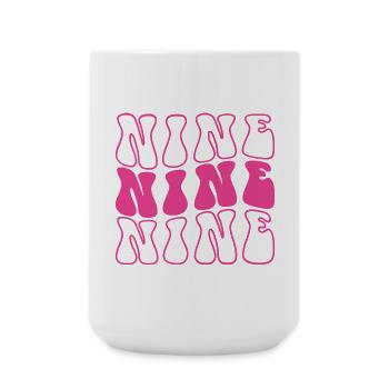 Neun 9. Geburtstag für Mädchen im Alter von 9 Jahren - Große Tasse 440 ml - Weiß - Vorne