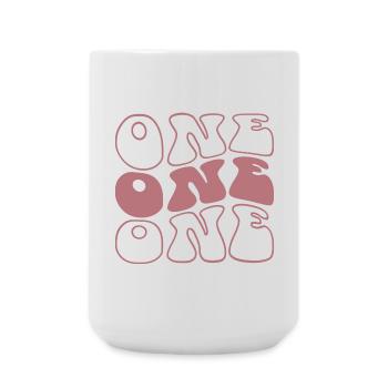 One 1st Birthday For Girls 1 Year Old - Large Mug 440 ml - white - Front