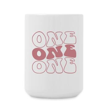 One 1st Birthday For Girls 1 Year Old - Large Mug 440 ml - white - Front
