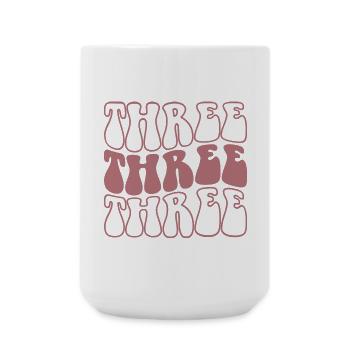 Trois 3ème anniversaire pour les filles de 3 ans - Grande tasse 440 ml - blanc - Devant