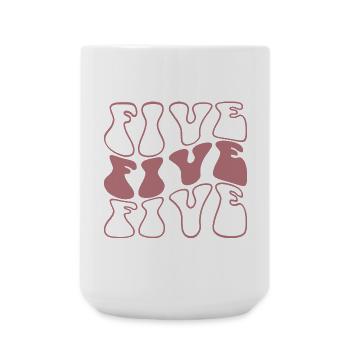 Five 5th Birthday For Girls 5 Years Old - Large Mug 440 ml - white - Front