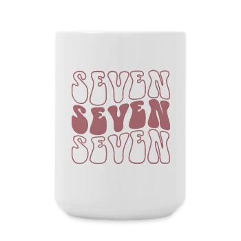 Seven 7th Birthday For Girls 7 Years Old - Large Mug 440 ml - white - Front