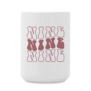 Nine 9th Birthday For Girls 9 Years Old - Large Mug 440 ml - white - Front
