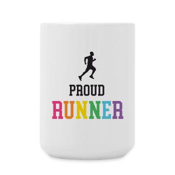 Fier coureur LGBT - Grande tasse 440 ml - blanc - Devant