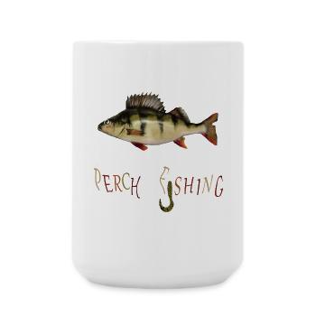 Perch Angler - Large Mug 440 ml - white - Front