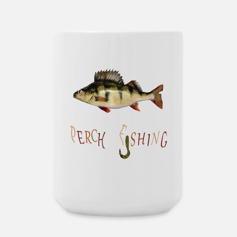Perch Angler - Large Mug 440 ml - white