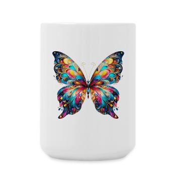 Schmetterling - Große Tasse 440 ml - Weiß - Vorne