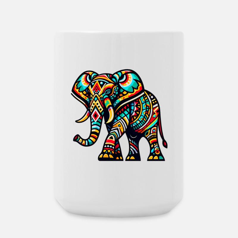 Éléphant - Grande tasse 440 ml - blanc