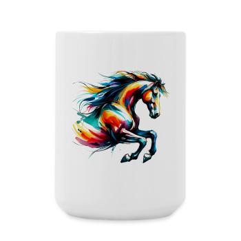 Cheval - Grande tasse 440 ml - blanc - Devant