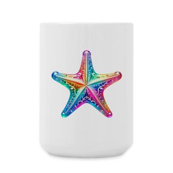 Seestern - Große Tasse 440 ml - Weiß - Vorne