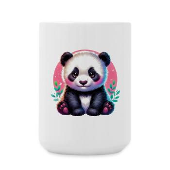 Panda - Große Tasse 440 ml - Weiß - Vorne