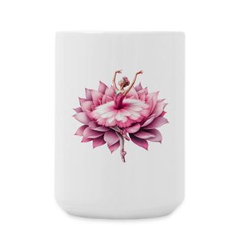 Ballet dancer with tutu - Large Mug 440 ml - white - Front