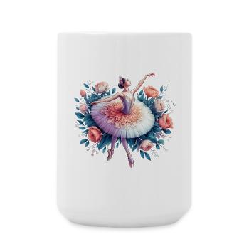 Ballet dancer with tutu - Large Mug 440 ml - white - Front