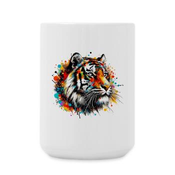 Tiger - Große Tasse 440 ml - Weiß - Vorne