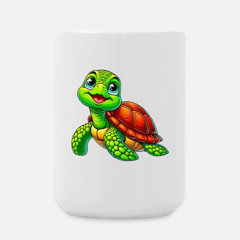 Schildkröte - Große Tasse 440 ml - Weiß