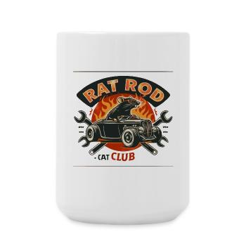 Ratsking Ratlook Shirt – Rustikaler Custom Style - Große Tasse 440 ml - Weiß - Vorne