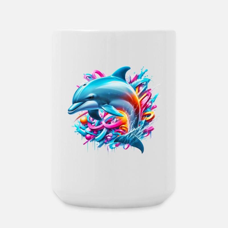Delfin - Große Tasse 440 ml - Weiß