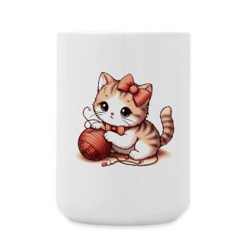 Cat Game - Large Mug 440 ml - white - Front