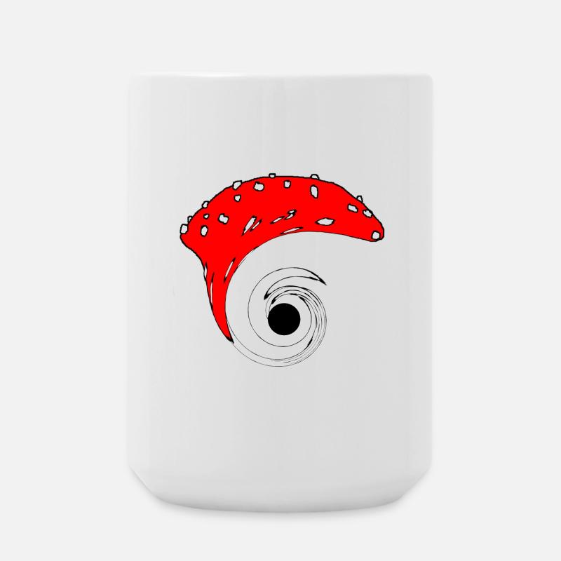 Black Hole Mushroom - Large Mug 440 ml - white