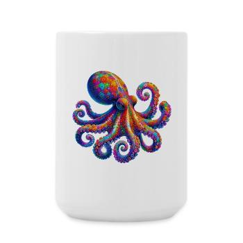 Krake - Große Tasse 440 ml - Weiß - Vorne