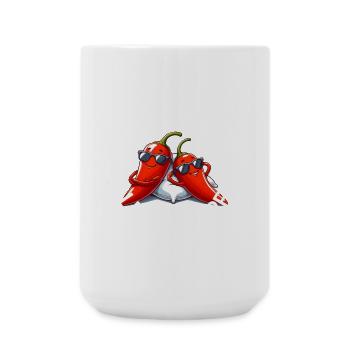 Chili Red Hot Chilling Peppers Pun Chill - Grande tasse 440 ml - blanc - Devant