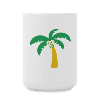 Palme - Große Tasse 440 ml - Weiß - Vorne