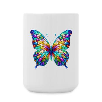 Papillon - Grande tasse 440 ml - blanc - Devant