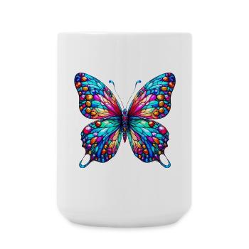Schmetterling - Große Tasse 440 ml - Weiß - Vorne