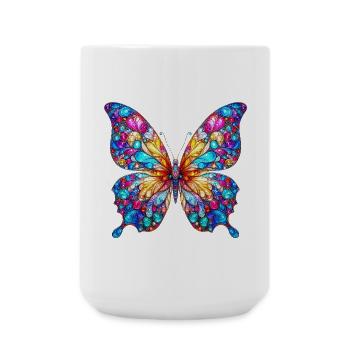 Papillon - Grande tasse 440 ml - blanc - Devant