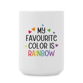 LGBT Pride Month - Meine Lieblingsfarbe ist Regenbogen - Große Tasse 440 ml - Weiß - Vorne