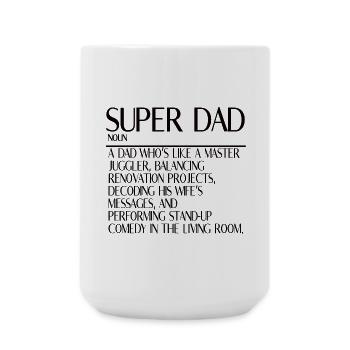 Super Papa – Multitasking ohne Pause - Große Tasse 440 ml - Weiß - Vorne
