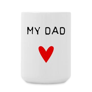 FROHER VATERTAG. PAPA. VATERTAG. VATER - Große Tasse 440 ml - Weiß - Vorne