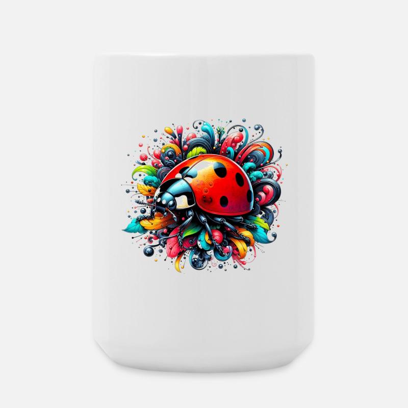 Marienkäfer - Große Tasse 440 ml - Weiß