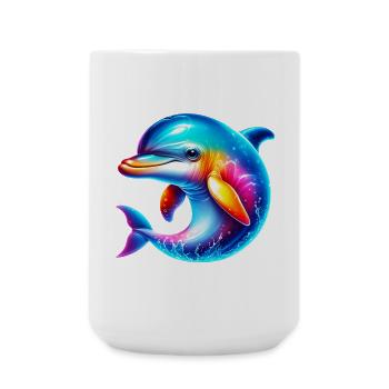 Delfin - Große Tasse 440 ml - Weiß - Vorne