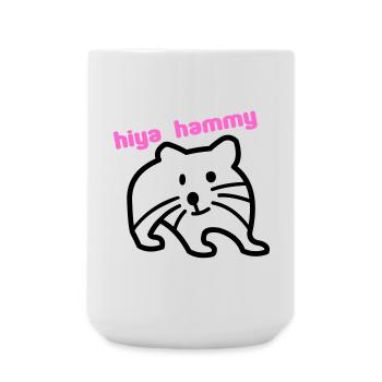 hiya hammy - Large Mug 440 ml - white - Front