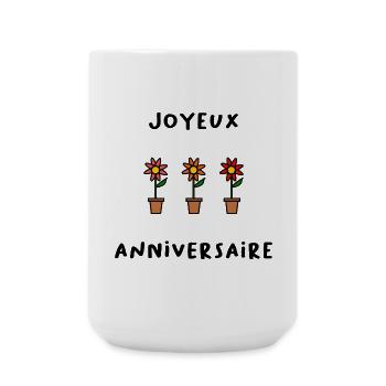 ALLES GUTE ZUM GEBURTSTAG. ALLES GUTE ZUM GEBURTSTAG. JAHRESTAG. - Große Tasse 440 ml - Weiß - Vorne