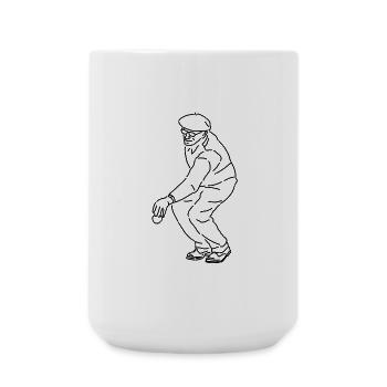 Joueur de pétanque gaucher - Grande tasse 440 ml - blanc - Devant