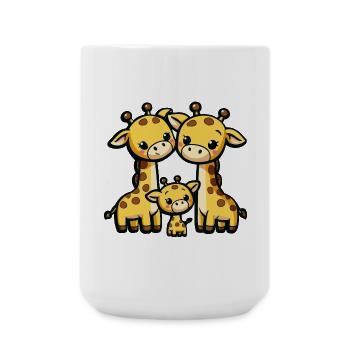 Giraffen Familie - Große Tasse 440 ml - Weiß - Vorne