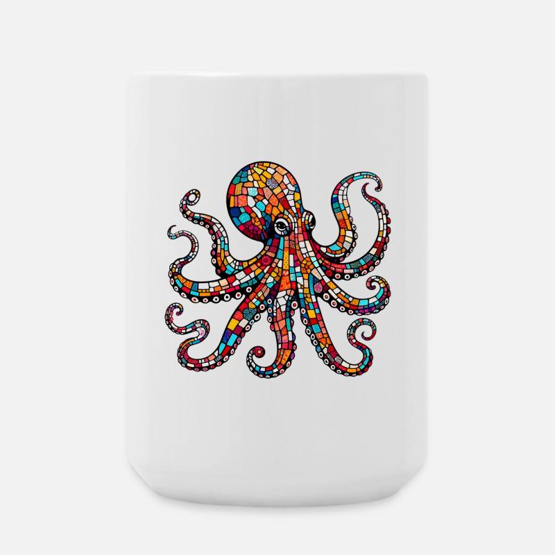 Pieuvre - Grande tasse 440 ml - blanc