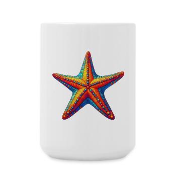 Seestern - Große Tasse 440 ml - Weiß - Vorne
