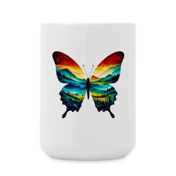 Butterfly - Large Mug 440 ml - white - Front