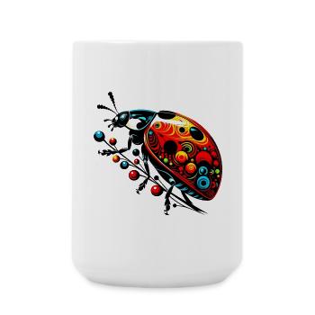 Marienkäfer - Große Tasse 440 ml - Weiß - Vorne
