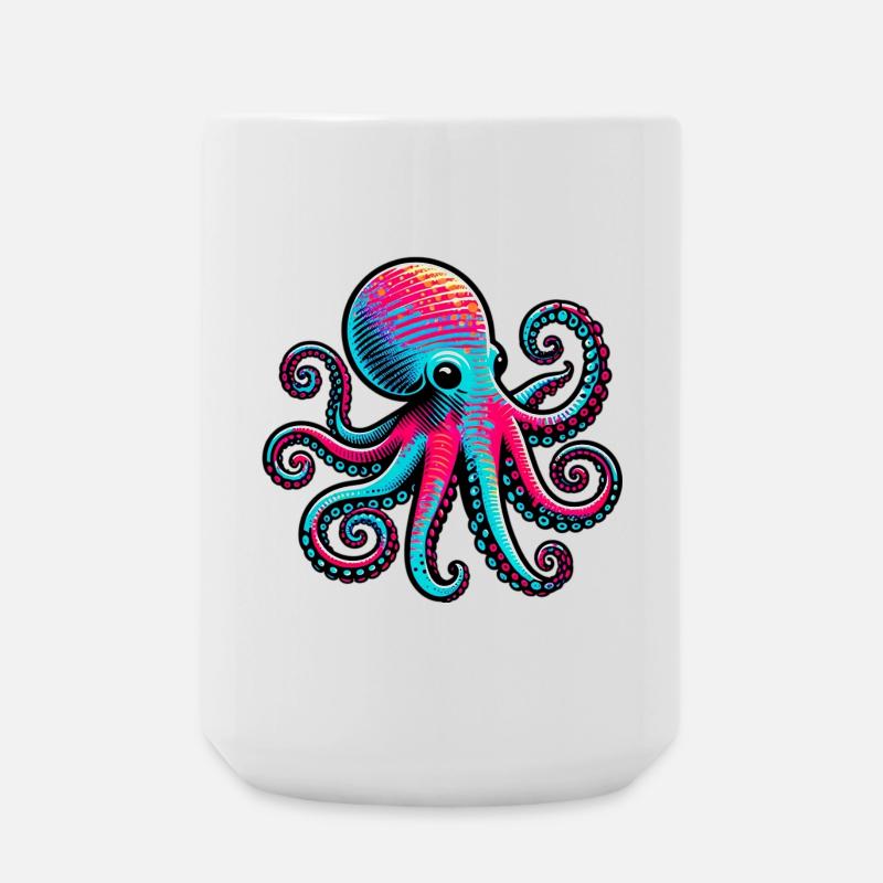 Pieuvre - Grande tasse 440 ml - blanc